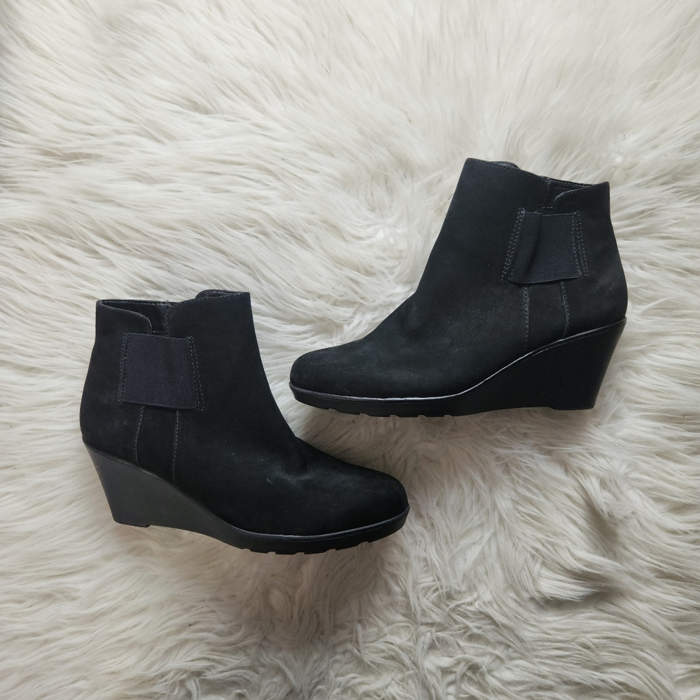 Naturalizer Black Laila Suede Leather Booties 7.5
